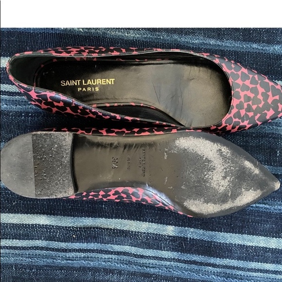 SAINT LAURENT PARIS size 38.5 heart ballet flats - Picture 3 of 4